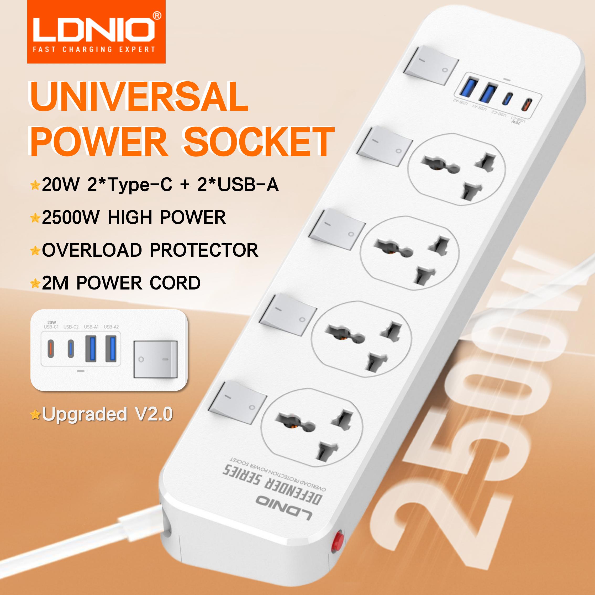 Ac Surge Protector - Multiprise V2.0, rallonge de 6,5 pieds/2M,