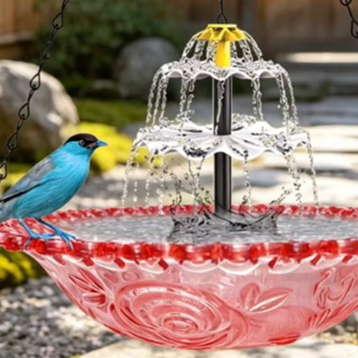 Solar Water Pump - Bain d'oiseaux solaire suspendu avec pompe