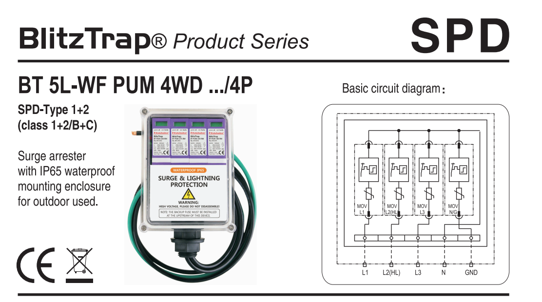 Parasurtenseur UL 1449 T1 + T2 - Ac Surge Protector avis et prix